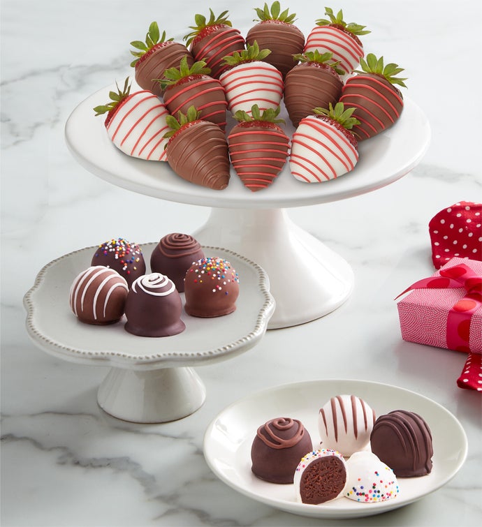 Brownie Truffles™ with Love & Romance™ Strawberries
